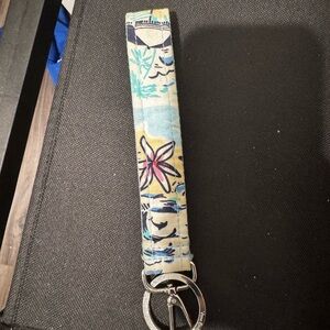 Vera Bradley Tropical Blue and Yellow Key Holder